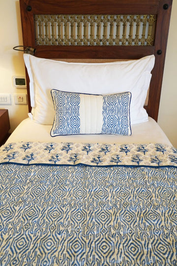 Marigold Indigo Print-on-Print Quilt