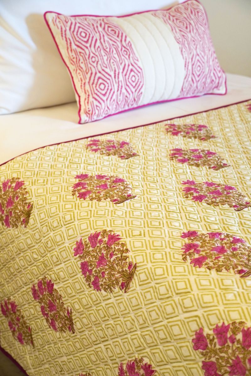 Alternate Rani Floral Striped Quilt