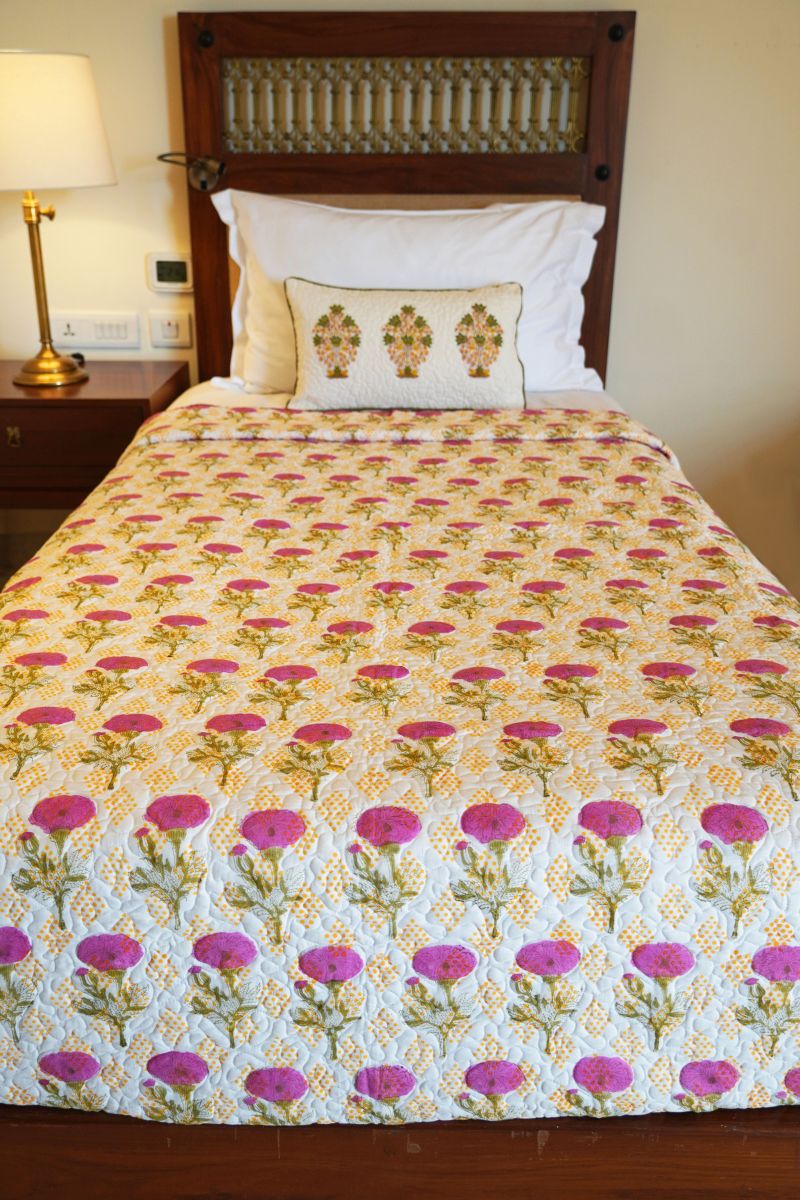 Marigold Print-on-Print Quilt