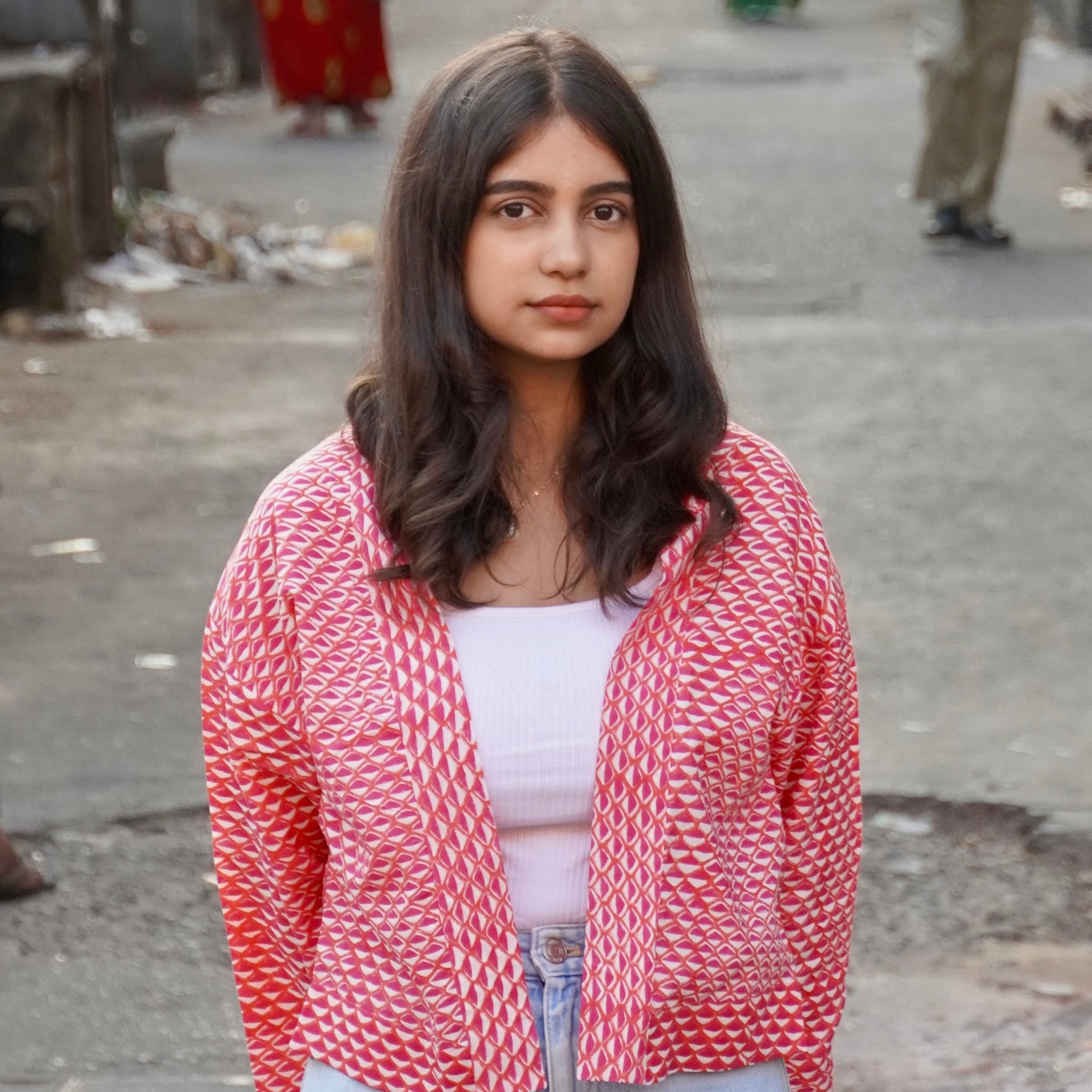 Pink Peacock Shrug