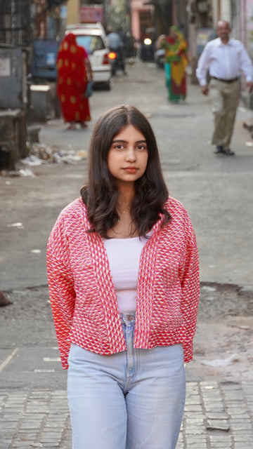 Pink Peacock Shrug
