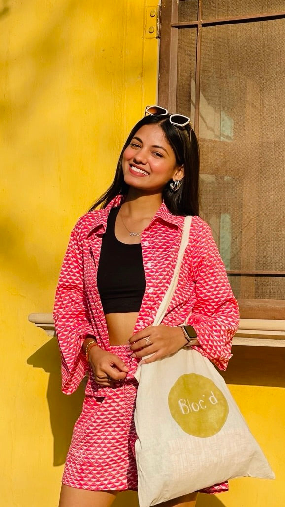 Pink Peacock Co-ord Set