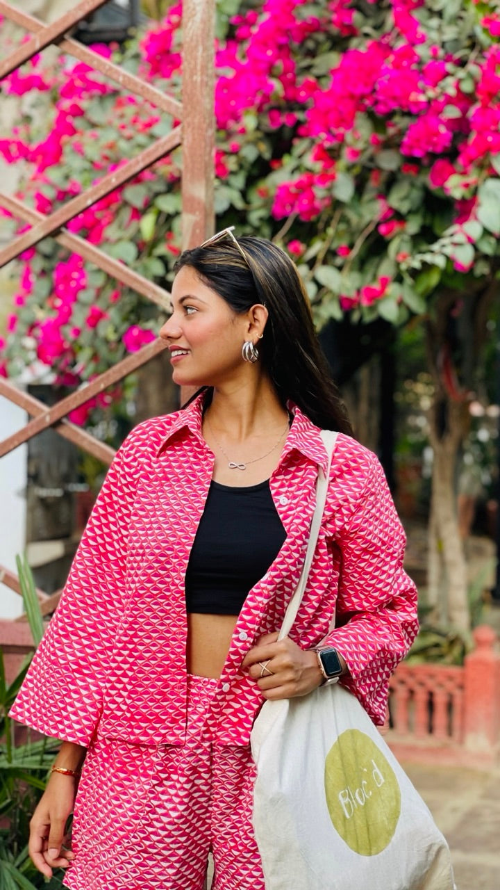 Pink Peacock Co-ord Set