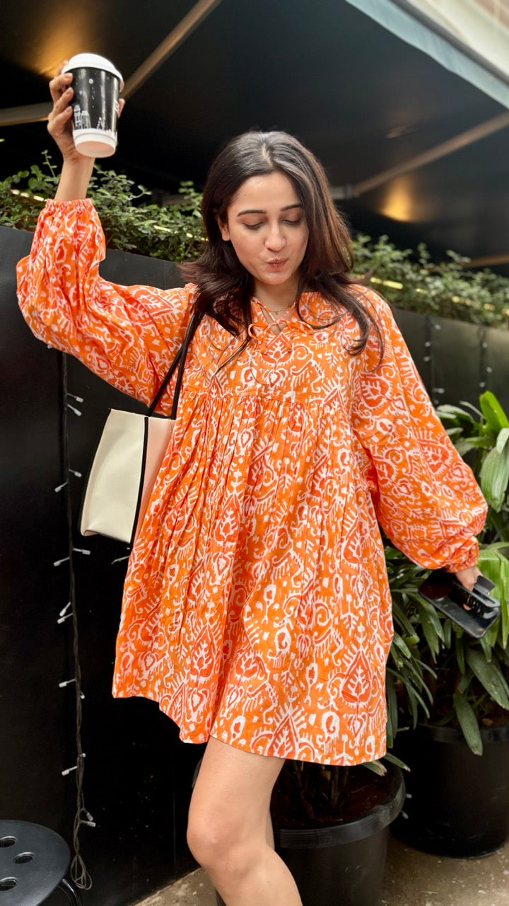 Spiced Sunset Oversized Dress