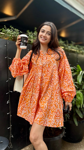 Spiced Sunset Oversized Dress