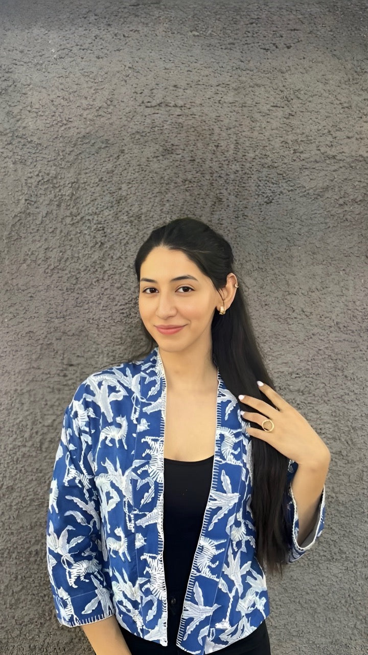 Blue Tiger Ivy Shrug