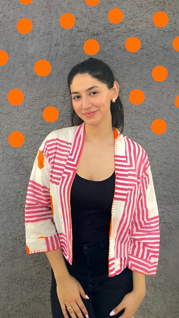 Orange Geometrics Shrug