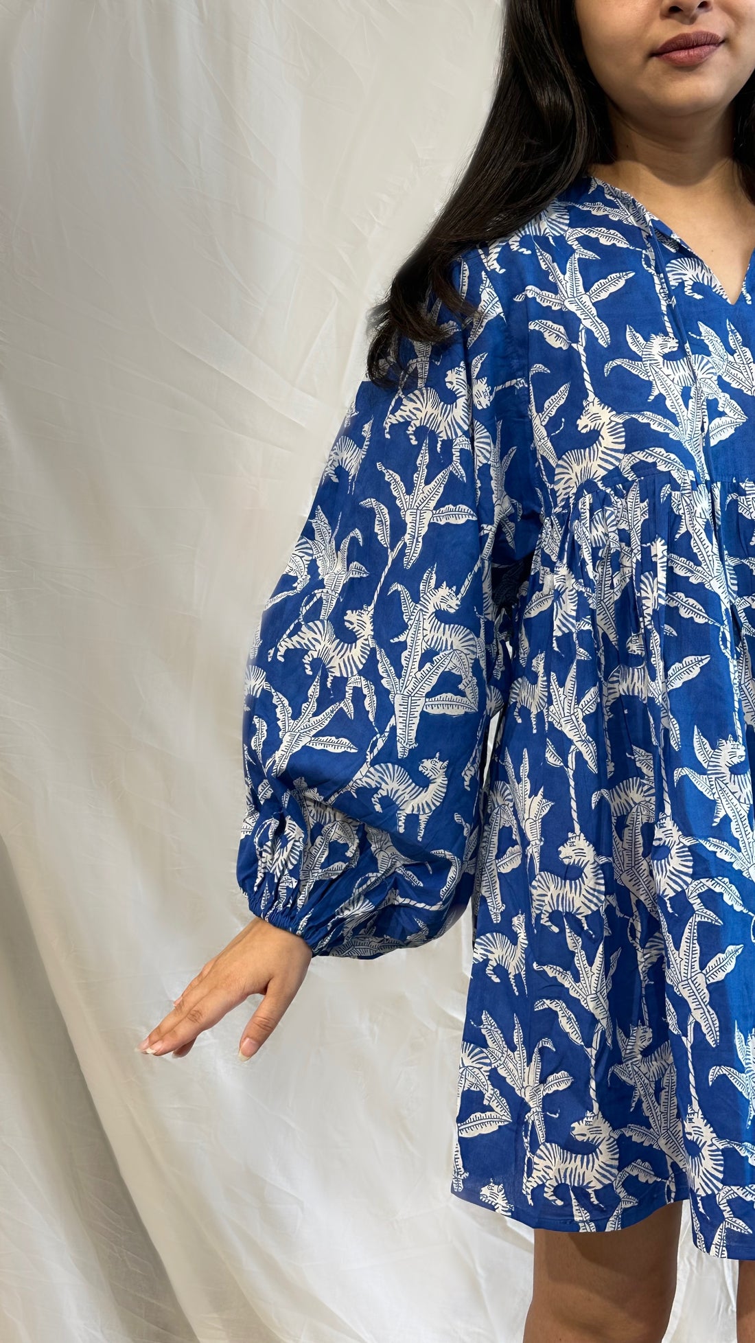 Blue Tiger Oversized Dress
