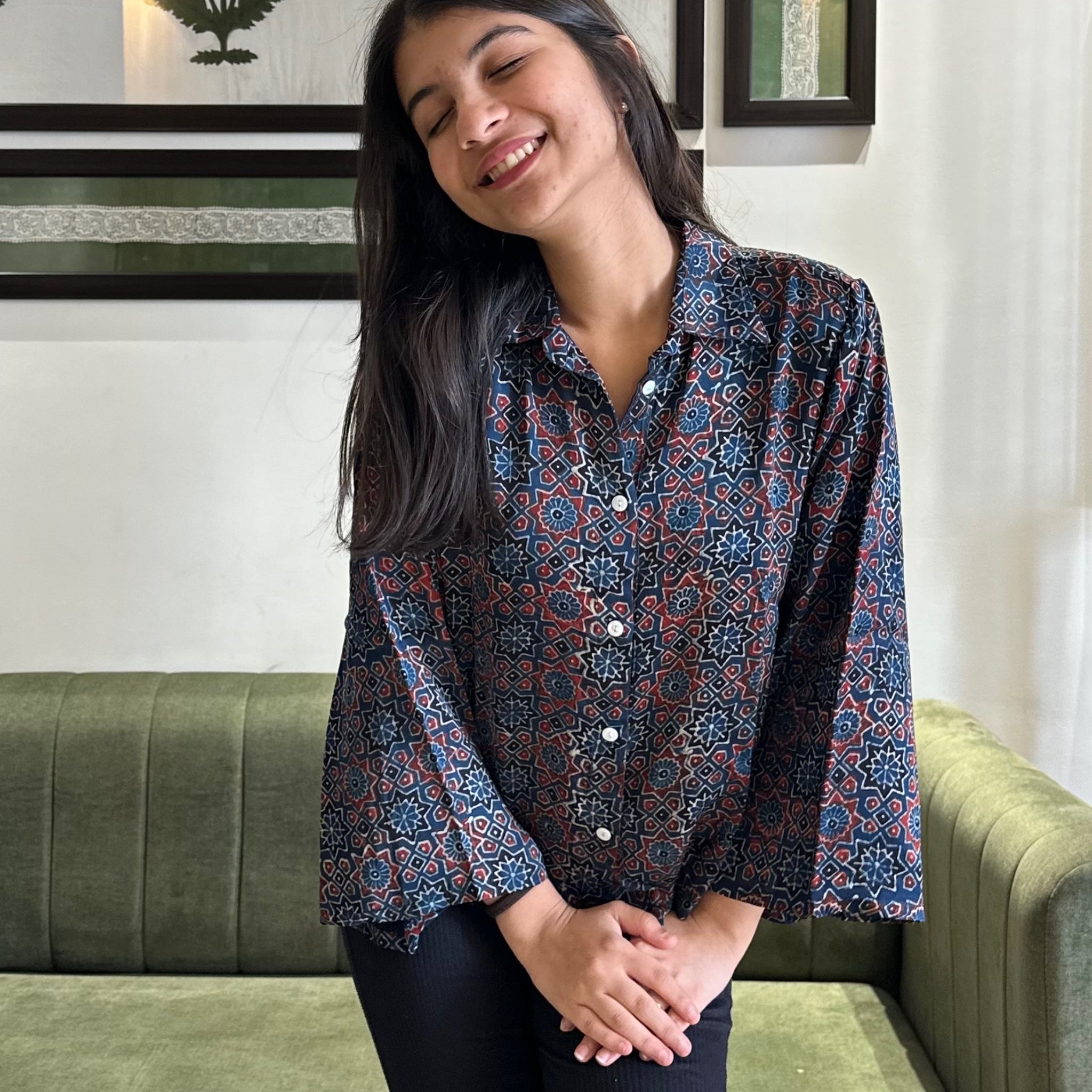 Noor Mosaic Ajrakh Shirt