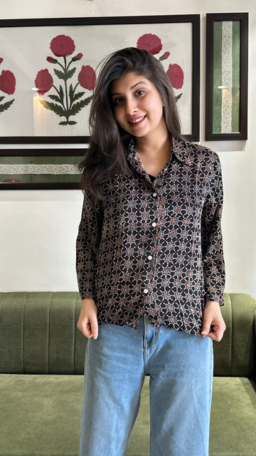 Chandra Mahal Ajrakh Shirt